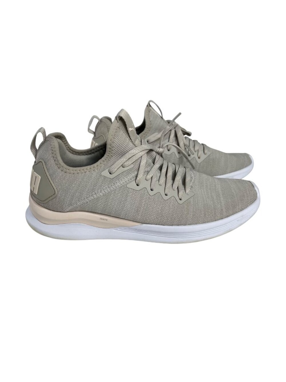 Puma Flash Evoknit Ignite Athletic Sneakers Womens Size 8.5 Beige Training